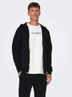 Only and Sons, Miesten Huppari, Ceres Life Zip Nos, musta