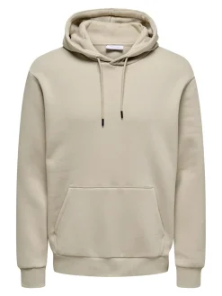 Only and Sons miesten huppari ONSCERES Hoodie Sweat, Silver Lining