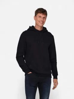 Only and Sons Miesten Huppari ONSCERES LIFE HOODIE SWEAT Musta