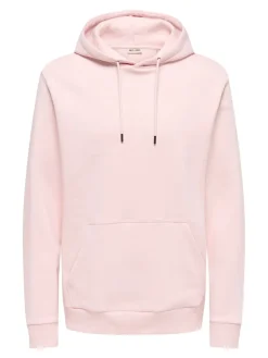 Only and Sons miesten huppari ONSCERES Hoodie Sweat, vaaleanpunainen