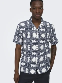 Only and Sons miesten kauluspaita ONSCaiden, Gardenia Blue Nights