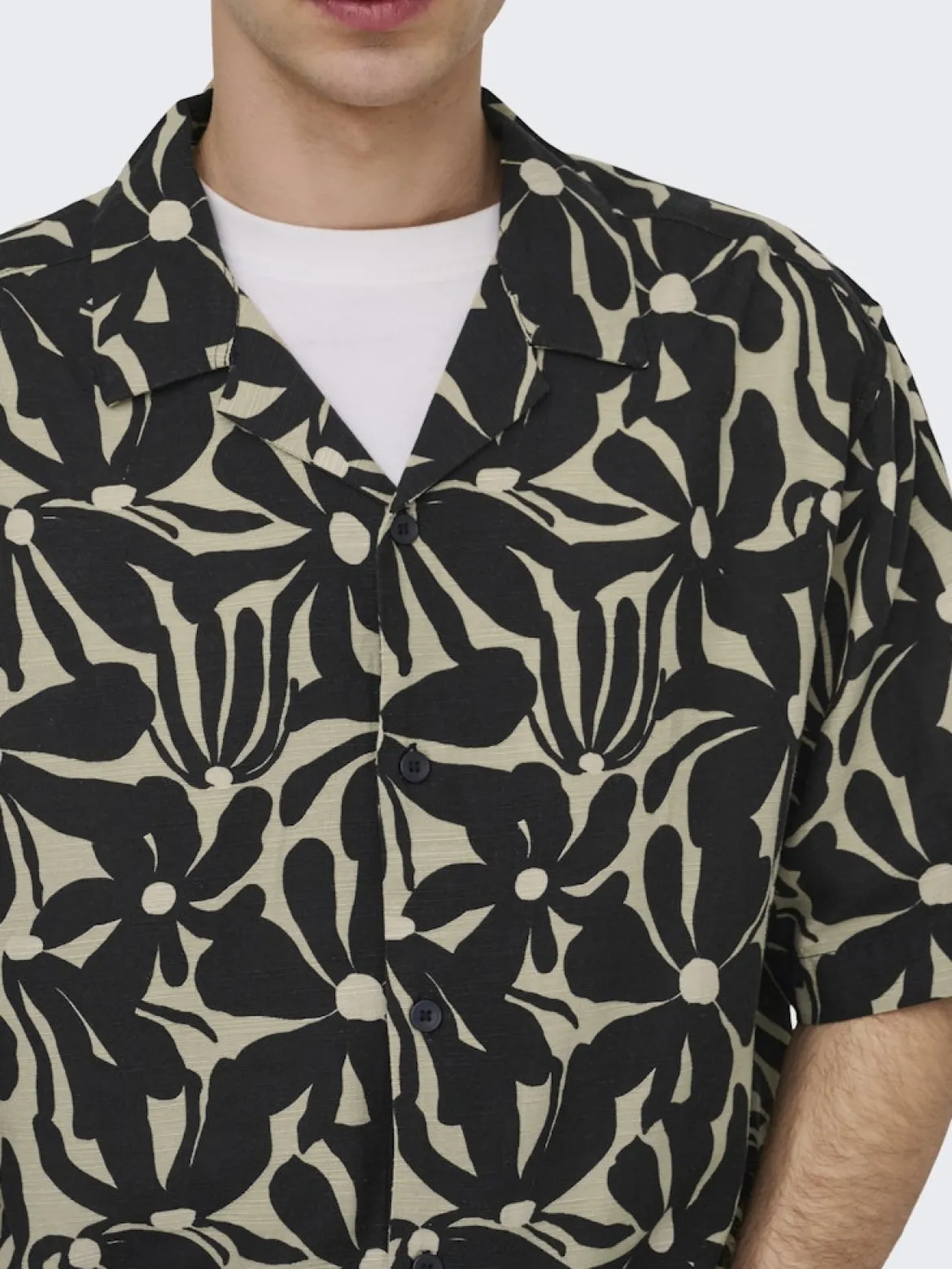 Only and Sons miesten kauluspaidat ONSHarvi RLX Resort SS, Jet Black