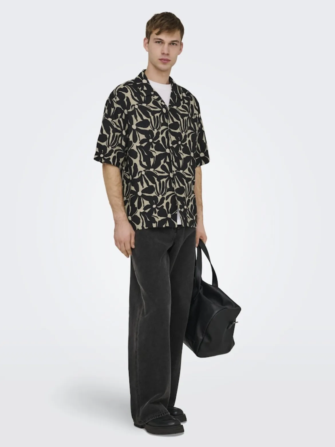 Only and Sons miesten kauluspaidat ONSHarvi RLX Resort SS, Jet Black