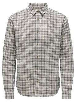 Only and Sons miesten kauluspaita Gudmund, Egret Jet Black