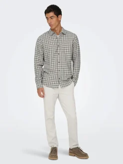 Only and Sons miesten kauluspaita Gudmund, Egret Jet Black