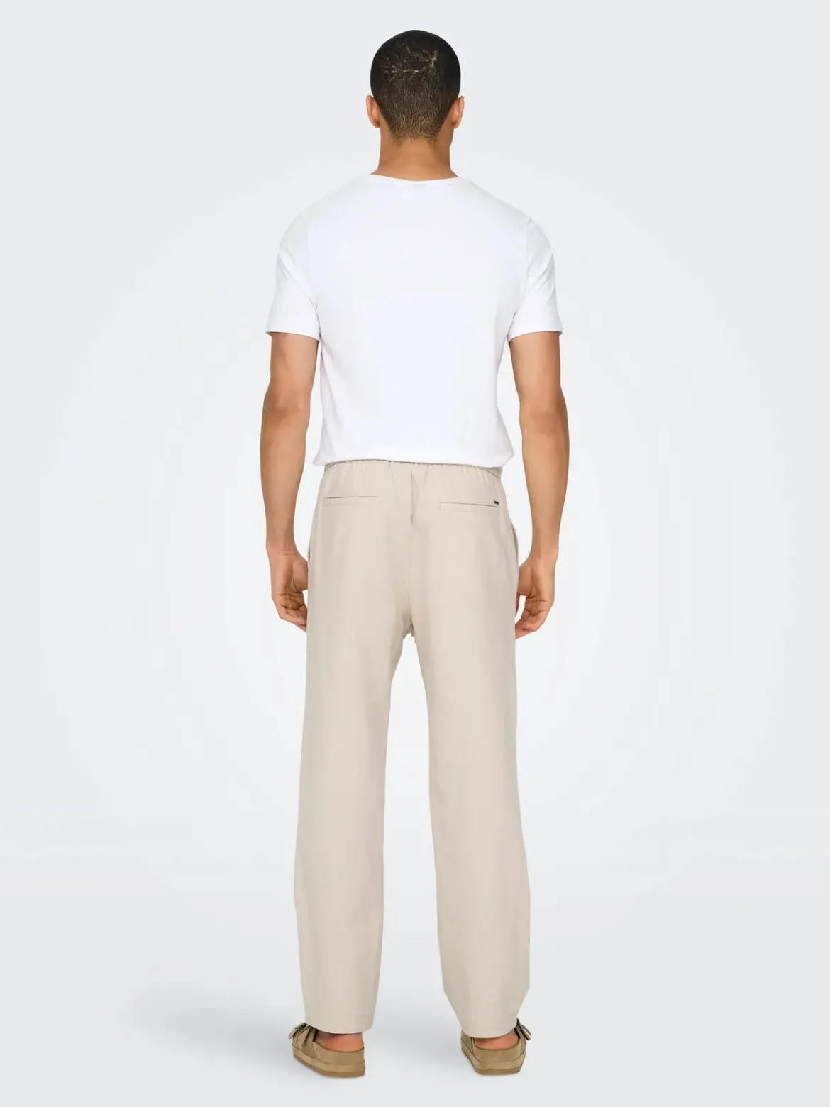 Only and Sons miesten kesähousut, SINUS LOOSE LIN PANT Silver Lining