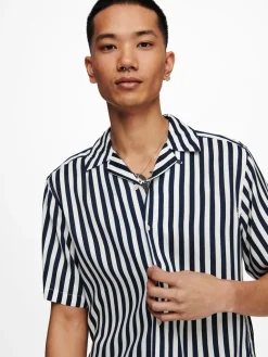 Only and Sons miesten lyhythihainen kauluspaita ONSWAYNE, Dress Blues