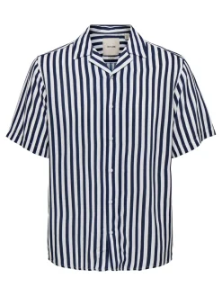 Only and Sons miesten lyhythihainen kauluspaita ONSWAYNE, Dress Blues