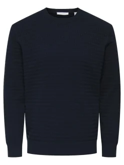 Only and Sons miesten neulepusero ONSBERRY REG 12 LS CREW KNIT FRML NOOS, Dark Sapphire