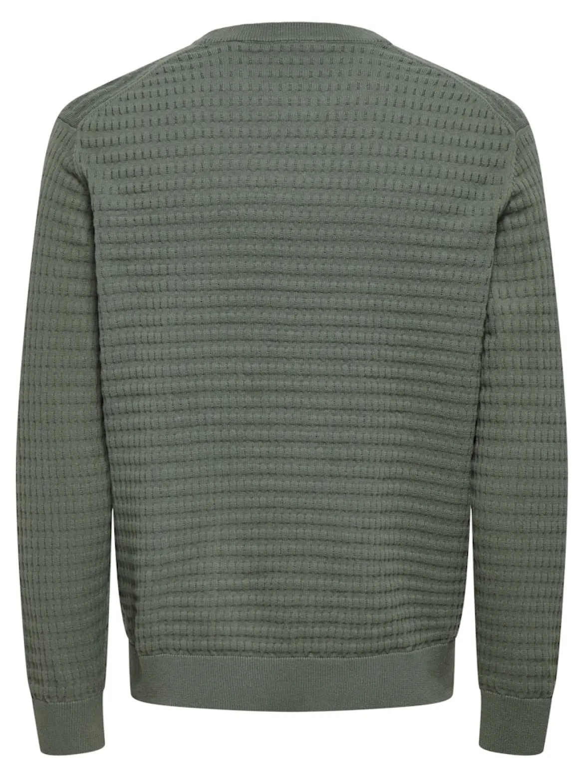 Only and Sons miesten neulepusero ONSBERRY REG 12 LS CREW KNIT FRML NOOS, Castor Gray