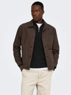 Only and Sons miesten neulepusero Alex Half Zip, musta