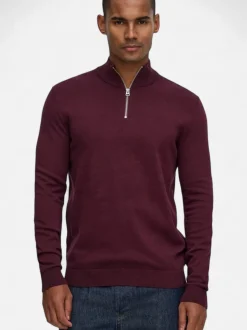 Only and Sons miesten neulepusero Alex Half Zip, Port Royale