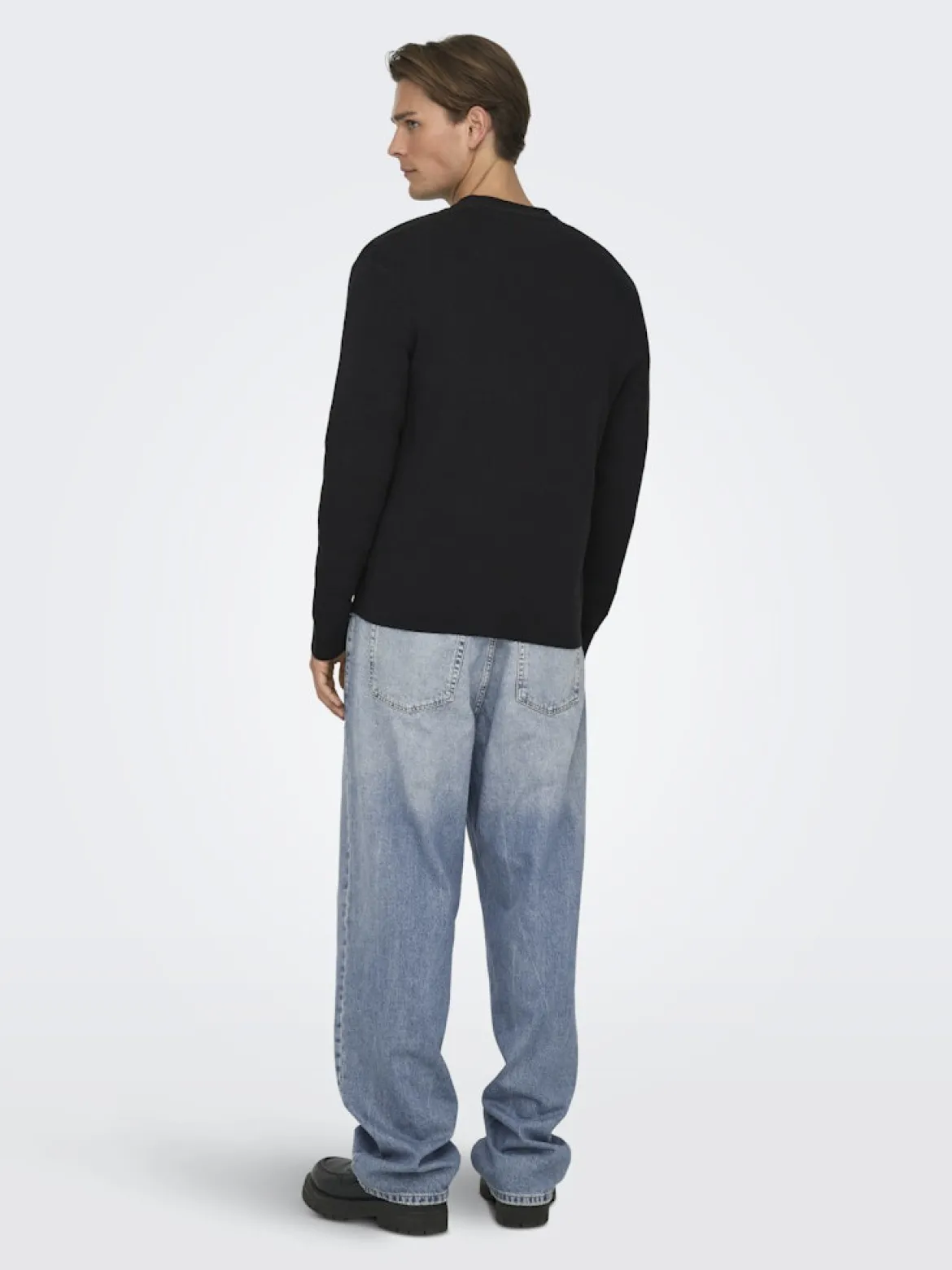 Only and Sons miesten neuletakki ONSTING LIFE REG LS CARDIGAN KNIT NOOS, musta