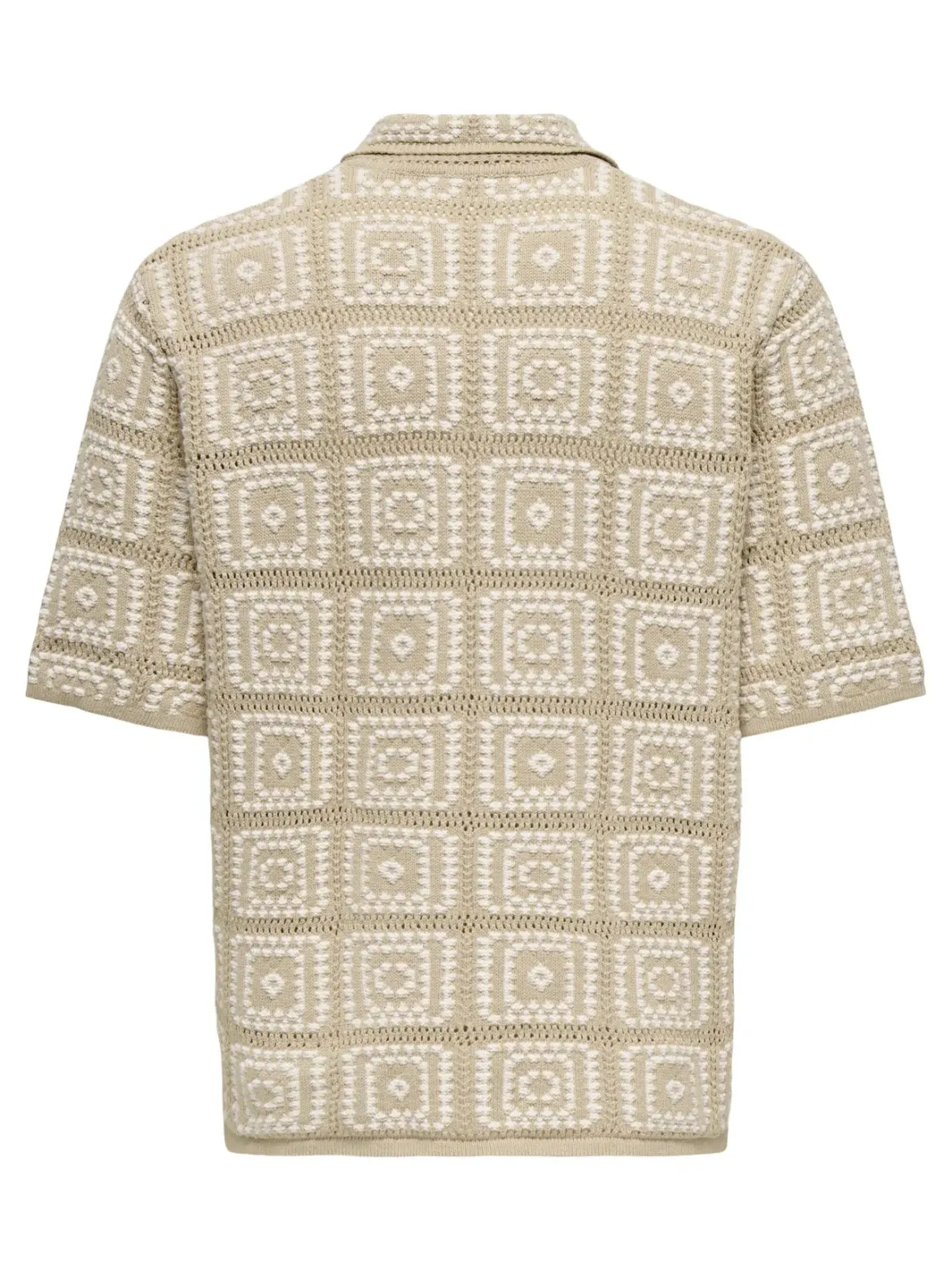 Only and Sons miesten paita Bart Rlx Ss Shirt Knit, Silver Lining Egret
