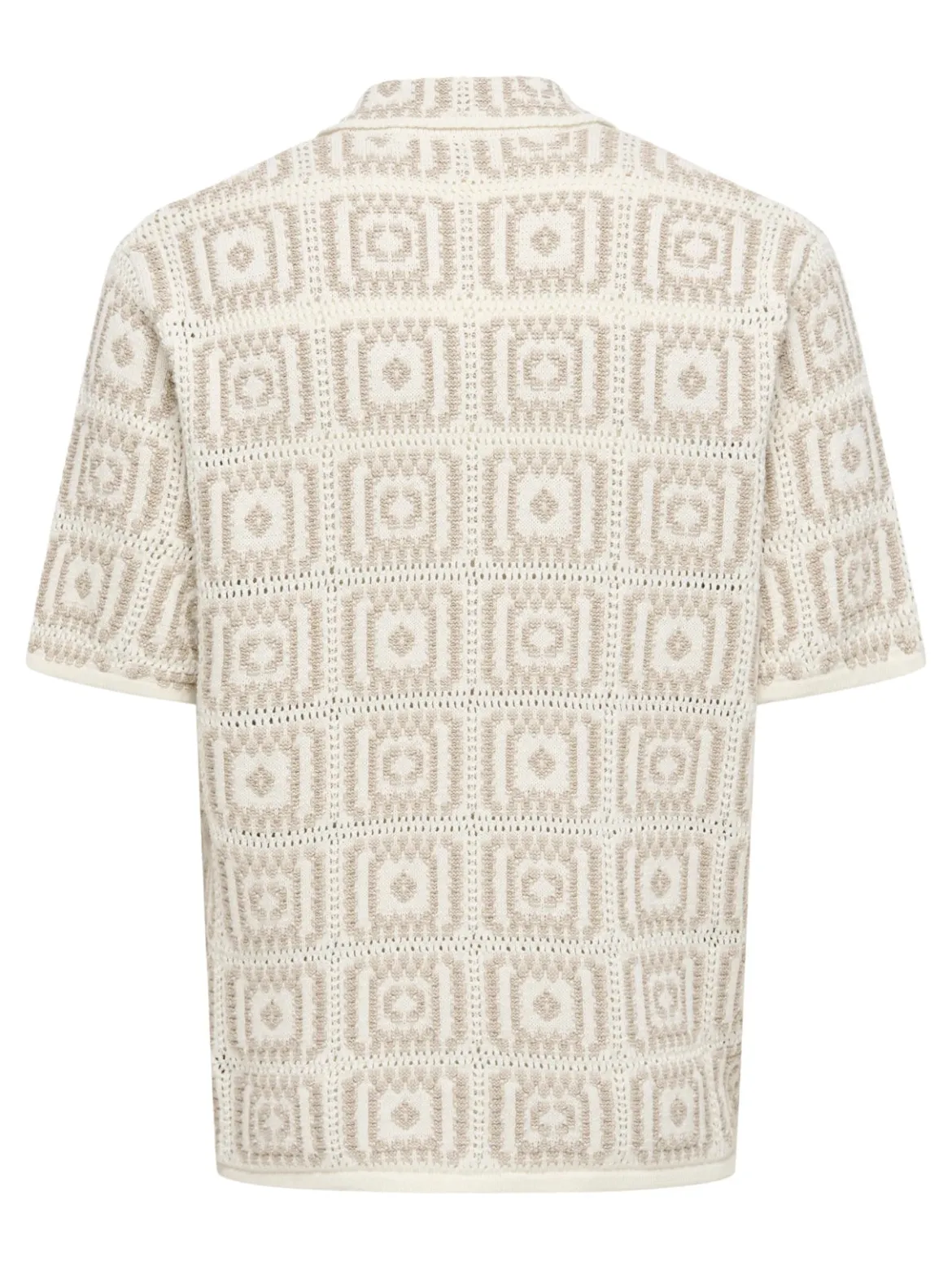 Only and Sons miesten paita Onsbart Rlx 5 Ss Shirt Knit H, Egret W. Silver Lini