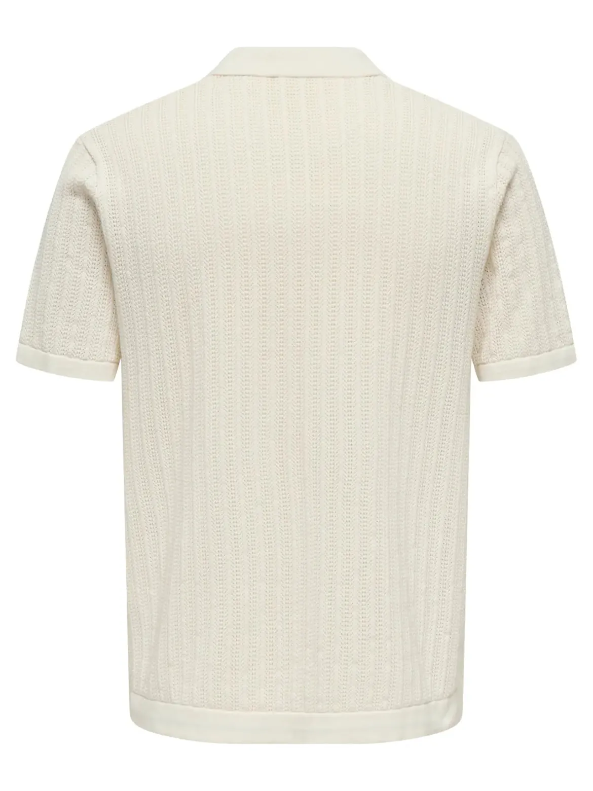 Only and Sons miesten paita ONSMOON REG 12 SS Polo Knit, Egret
