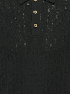Only and Sons miesten paita ONSMOON REG 12 SS Polo Knit, musta