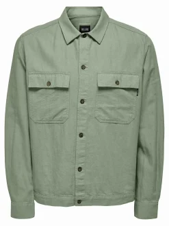 Only and Sons miesten paitatakki Onskennet LS Overshirt Noos, Swamp