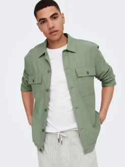 Only and Sons miesten paitatakki Onskennet LS Overshirt Noos, Swamp