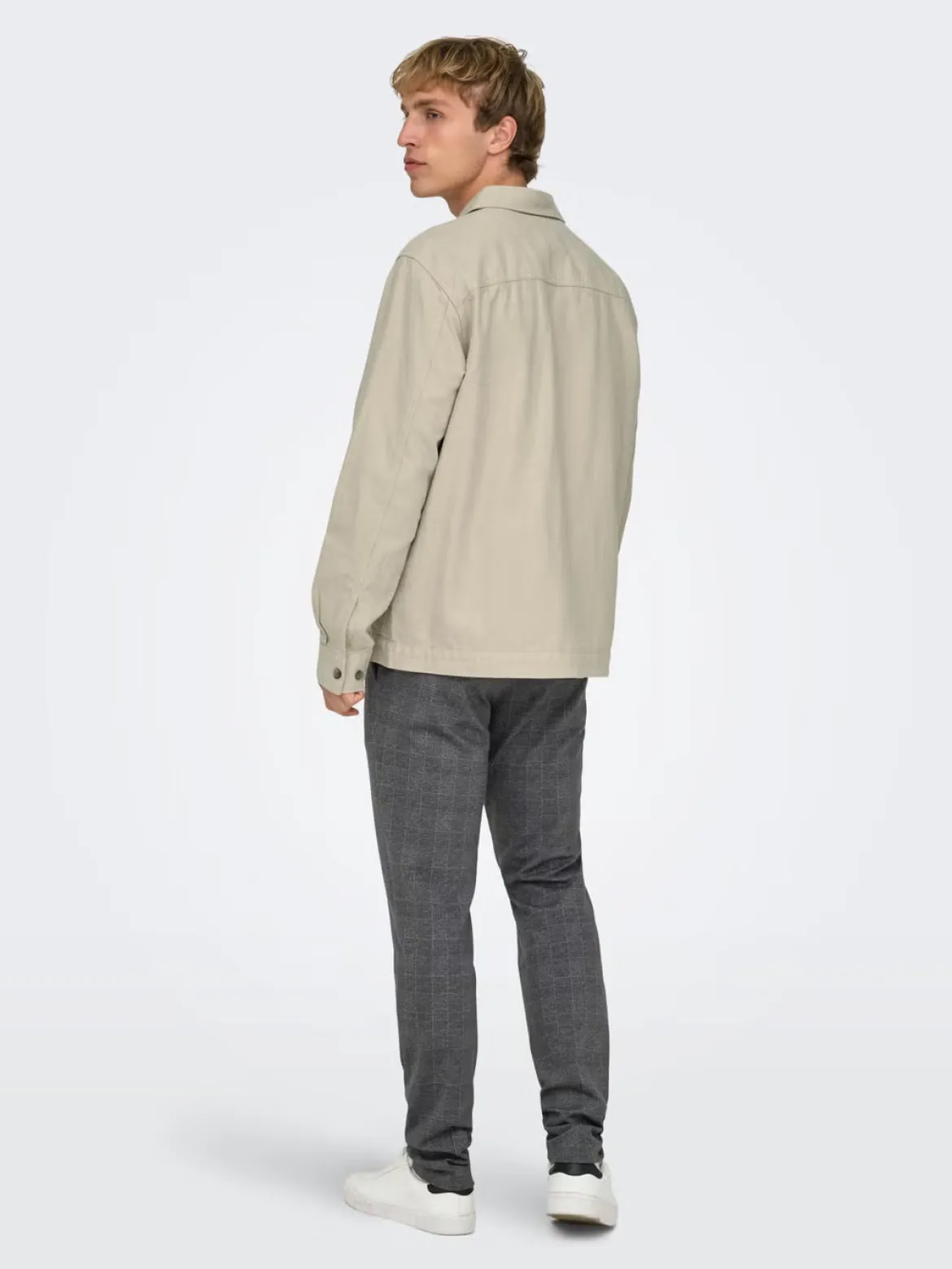 Only and Sons miesten paitatakki Onskennet LS Overshirt Noos, Silver Lining