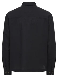 Only and Sons miesten paitatakki ONSCAIDEN LS Overshirt Linen Blend, musta