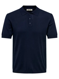 Only and Sons miesten pikeepaita, WYLER LIFE POLO KNIT Dark Navy