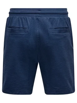 Only and Sons miesten shortsit, K KIAN REG SEERSUCKER SHORTS Tummansininen
