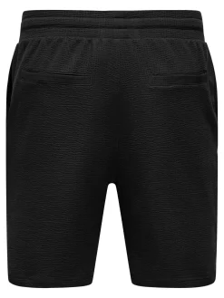 Only and Sons miesten shortsit ONSKian Life Reg Seersucker Shorts, musta