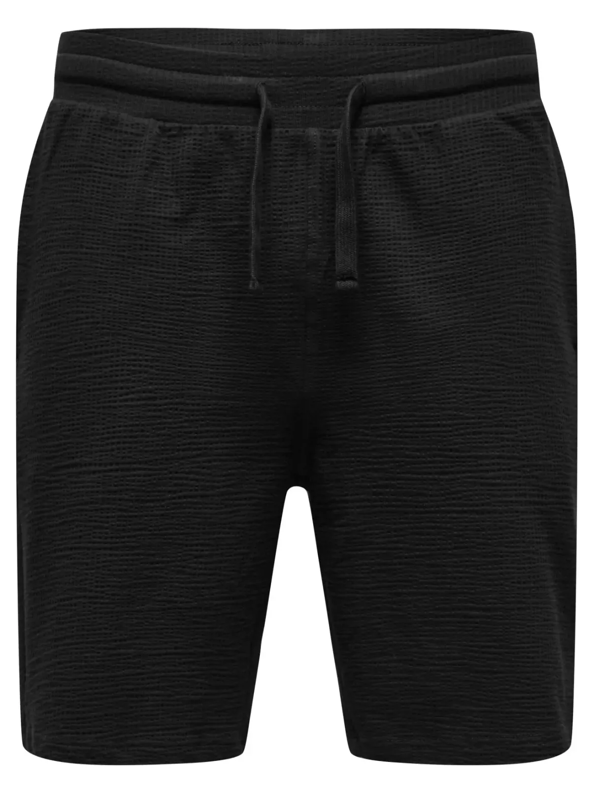 Only and Sons miesten shortsit ONSKian Life Reg Seersucker Shorts, musta