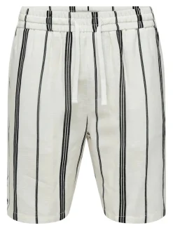 Only and Sons miesten shortsit Onstinus Stepan, Cloud Dancer Jet Black