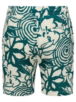 Only and Sons miesten shortsit Onstel Savier Waffle Shorts, vihreä kuosillinen