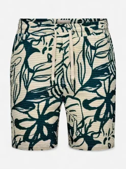 Only and Sons miesten shortsit Onstel Savier Waffle Shorts, vihreä kuosillinen
