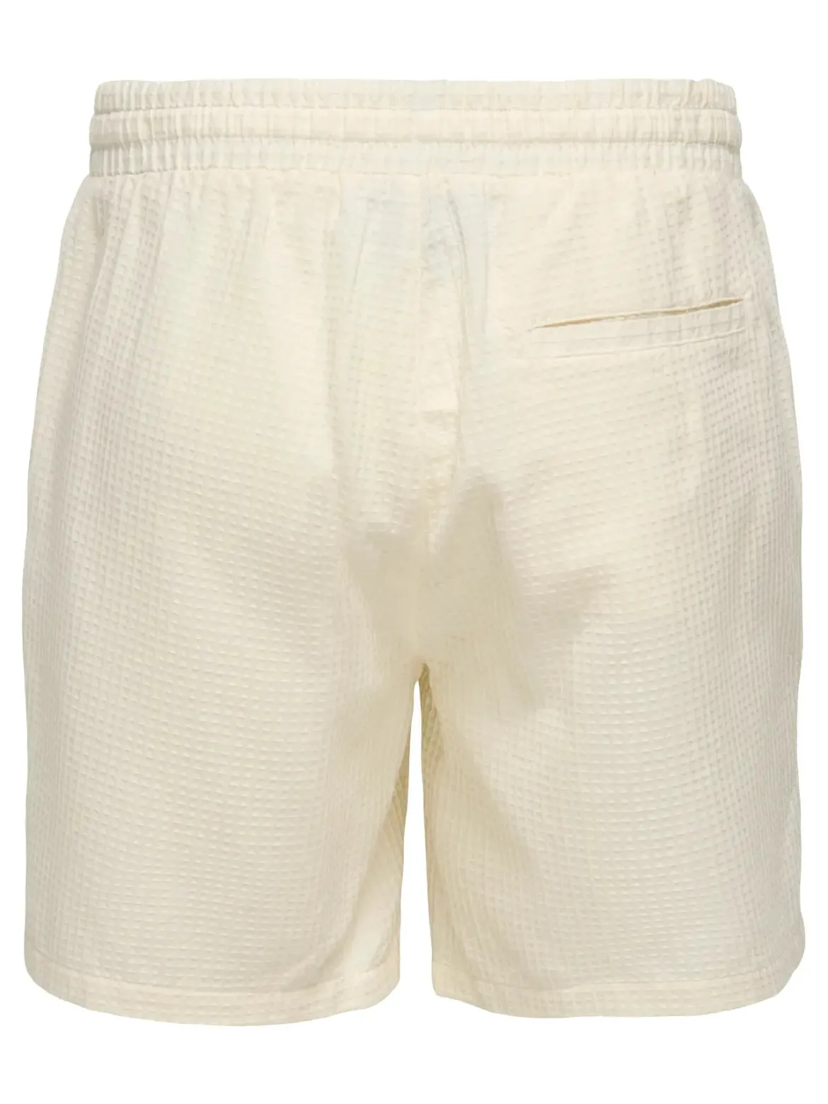 Only and Sons miesten shortsit Onstel Savier Waffle Shorts, Antique White