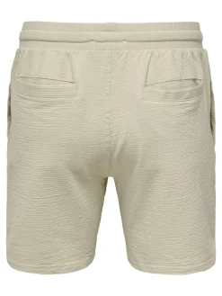 Only and Sons miesten shortsit ONSKIAN Life Reg Seersucker Shorts, silver lining