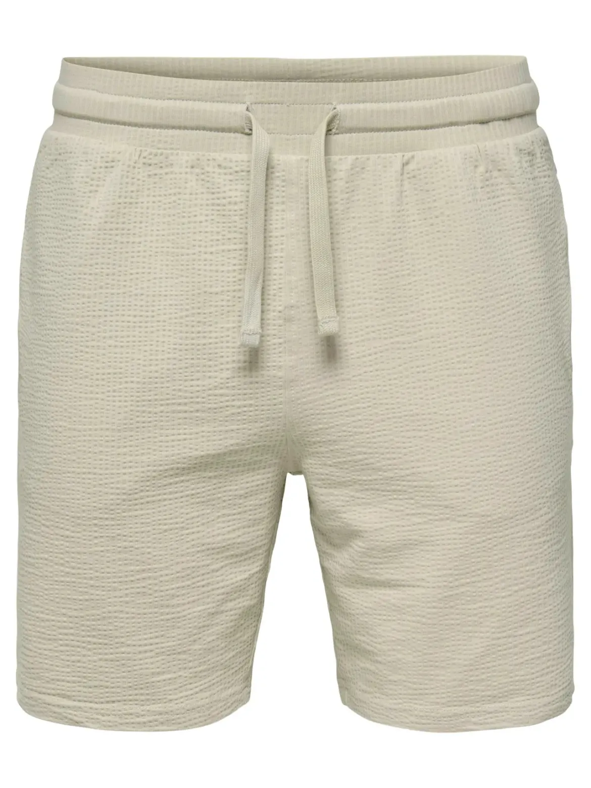 Only and Sons miesten shortsit ONSKIAN Life Reg Seersucker Shorts, silver lining