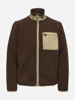 Only and Sons Miesten Teddytakki, DALLAS SHERPA JACKET Tummanruskea