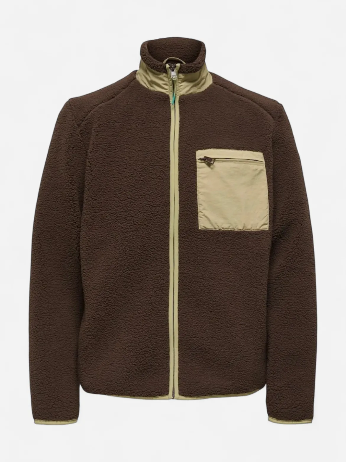 Only and Sons Miesten Teddytakki, DALLAS SHERPA JACKET Tummanruskea