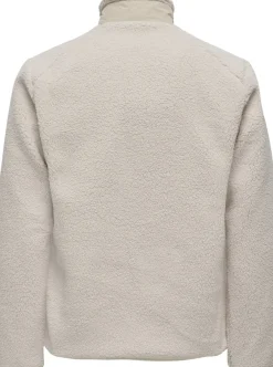 Only and Sons miesten teddytakki Dallas Sherpa Jacket, Silver Lining