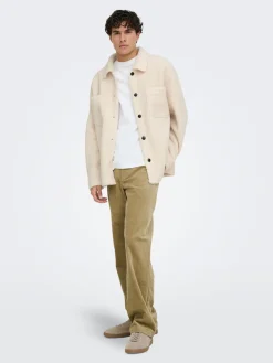 Only and Sons miesten teddytakki Sigurd, Egret