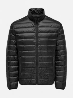 Only and Sons miesten toppatakki, ONSGAVIN LIFE LIGHT QUILTED JACKET OTW Musta