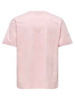 Only and Sons miesten t-paita Fred Rlx Ss Tee Nos, Veiled Pink