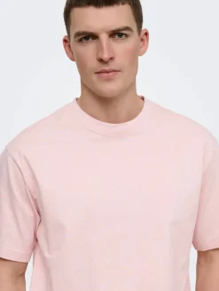 Only and Sons miesten t-paita Fred Rlx Ss Tee Nos, Veiled Pink