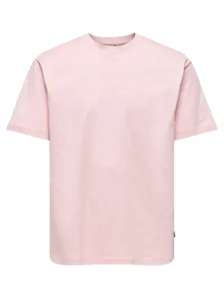 Only and Sons miesten t-paita Fred Rlx Ss Tee Nos, Veiled Pink