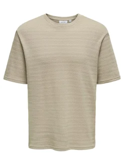 Only and Sons miesten t-paita, GIVO REG 12 SS CREW KNIT String