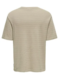 Only and Sons miesten t-paita, GIVO REG 12 SS CREW KNIT String