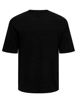 Only and Sons miesten t-paita, GIVO REG 12 SS CREW KNIT Black