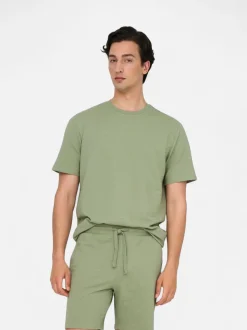 Only and Sons miesten t-paita, K KIAN REG SEERSUCKER SS TEE Seagrass