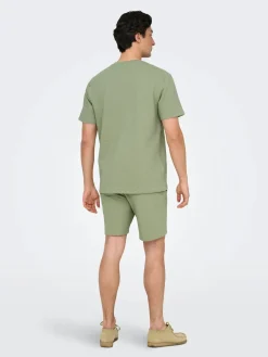 Only and Sons miesten t-paita, K KIAN REG SEERSUCKER SS TEE Seagrass