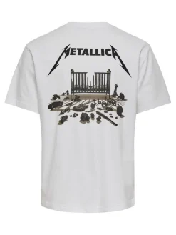 Only and Sons miesten T-paita Metallica, Bright White Cradle
