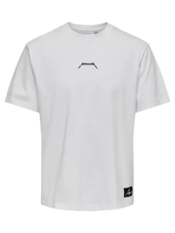 Only and Sons miesten T-paita Metallica, Bright White Cradle